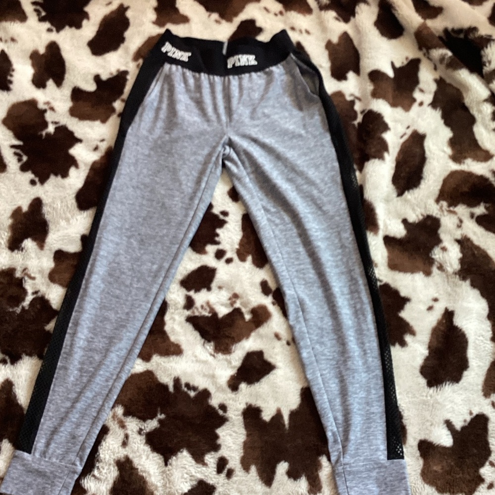 PINK Victoria's Secret Gray and Black Kids Leggings